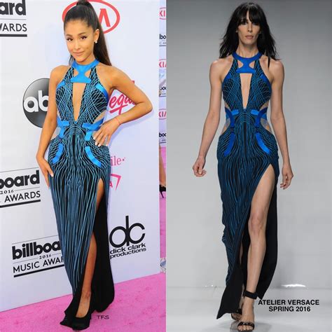 ariana versace dress|Ariana Grande’s Plunging Versace Dress Is Stunning.